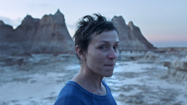 Frances McDormand in Nomadland.