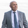 In with the new? Former Australian Grand Prix chief executive Andrew Westacott, Martin Pakula and outgoing Australian Grand Prix chair Paul Little.
