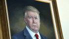 The portrait of President Donald Trump hanging in the Colorado capitol.