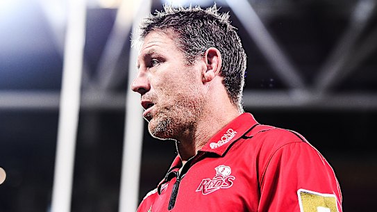 Emotional: Reds coach Brad Thorn offered a glimpse of the man behind the burly frame after last week's agonising loss to the Highlanders.