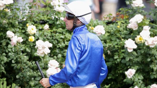 Out of the running: Hugh Bowman at Flemington Raceourse on Saturday.