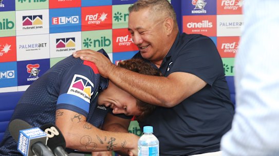 Kalyn and Andre Ponga in Newcastle.