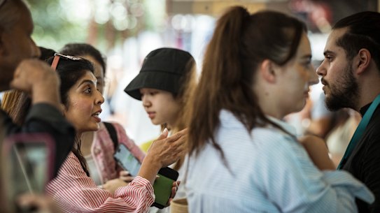 Optus customers seek an explanation for the outage on Wednesday.