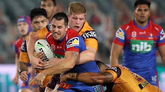 Mitchell Pearce says he is "taking steps" to improve as a man after giving up the captaincy at Newcastle.