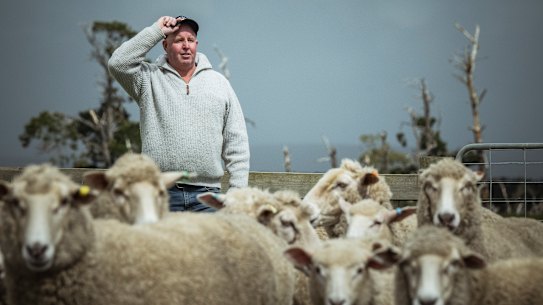 Scott Young is concerned about the decrease in lamb prices.