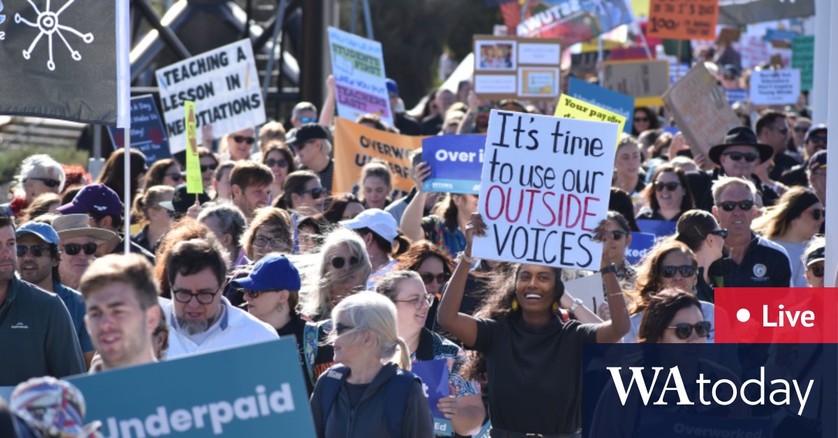 Perth news LIVE updates Teachers to walk off job over pay deal, child