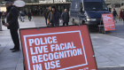 A mobile police facial recognition facility outside a shopping centre in London this year