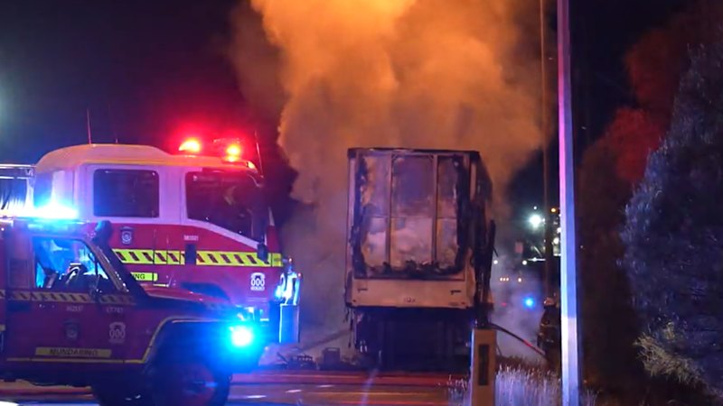 WA news LIVE: Truck catches fire on Perth highway