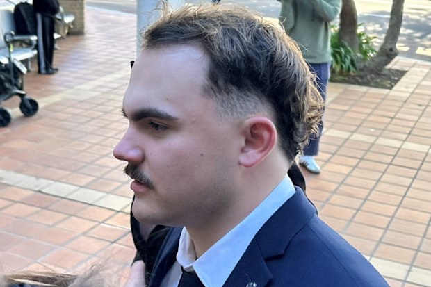 Thomas Gottaas arrives for a sentencing hearing at Campbelltown Court.