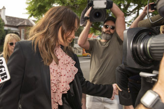 Bridges arriving at court last year to face a charge of drink-driving, which followed what she describes as “the hardest time in my life”.