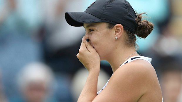 The moment: Barty reacts to her victory – and ascension to world No.1.