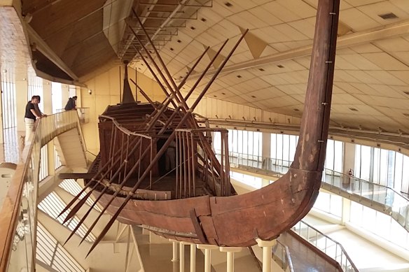 The funerary boat of Khufu, one of the world’s oldest intact ships.