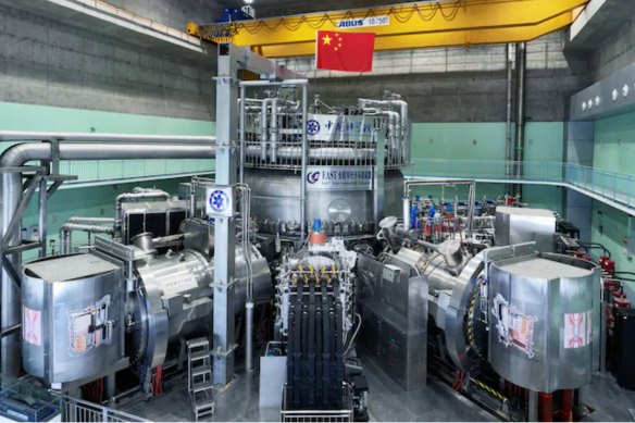 The Experimental Advanced Superconducting Tokamak (EAST) machine in Hefei China.