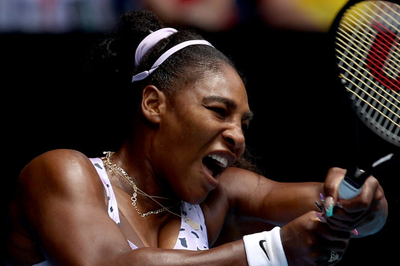 Serena Williams says she was unprofessional in her third-round defeat.