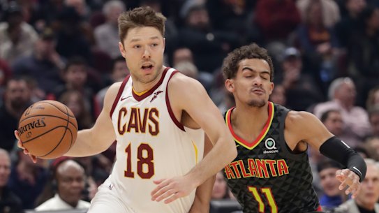 Matthew Dellavedova is at home with his baby son while the NBA is shut down.