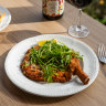 Veal cotoletta with lemon and rosemary at Harkham Restaurant.