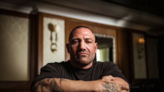 The former Banditos bikie Seargent at Arms and boxer Johnny ‘Two Guns’ Walker.
