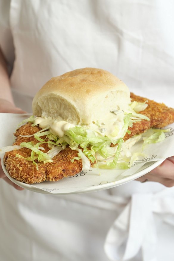 The famous chook sandwich.