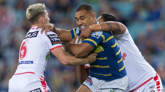 Grateful: Peni Terepo has thanked Parramatta for sticking by him despite off-field dramas.