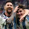 Lionel Messi and Julian Alvarez.