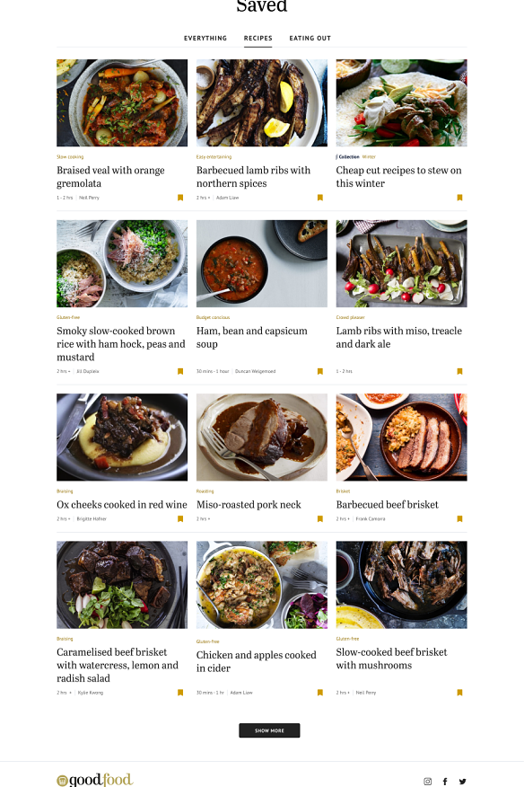 Now you can save all your favourite recipes, reviews and articles on Good Food.