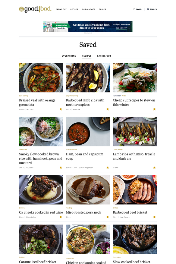 Now you can save all your favourite recipes, reviews and articles on Good Food.