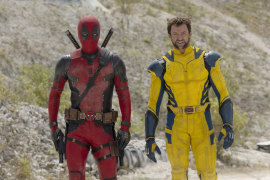 Ryan Reynolds as Deadpool/Wade Wilson and Hugh Jackman as Wolverine/Logan in Deadpool & Wolverine.