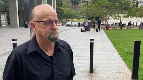 Peter Koenig leaves Brisbane Supreme Court on Wednesday.