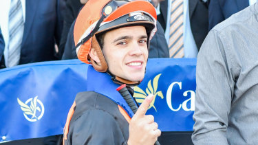 A search is under way for the body of jockey Chris Caserta, 26. 