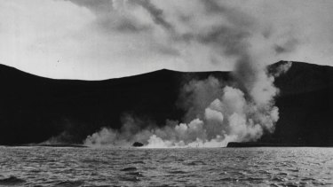An eruption at Krakatoa on June 19, 1950