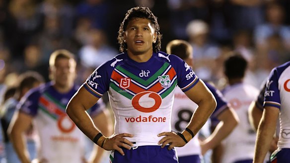 Dallin Watene-Zelezniak wonders where it all went wrong against an 11-man Sharks side.