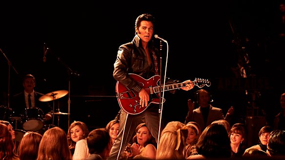 Austin Butler as Elvis Presley in Elvis.