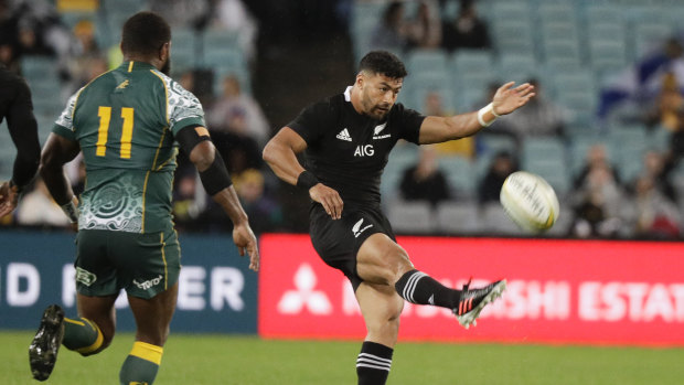 Richie Mo'unga is back for the All Blacks this week against Argentina. 