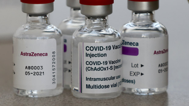 In demand: Vials of the AstraZeneca vaccine.