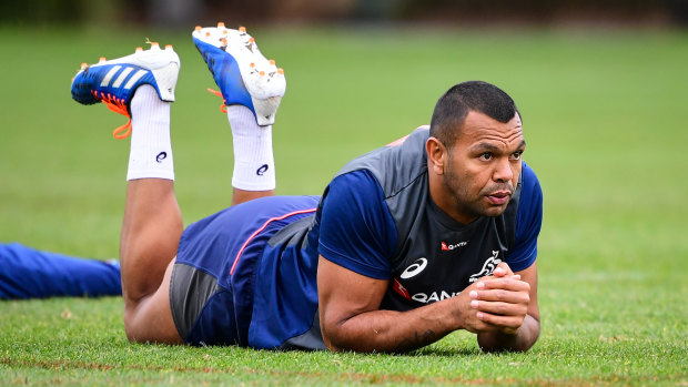 Kurtley Beale at Wallabies training in Melbourne.
