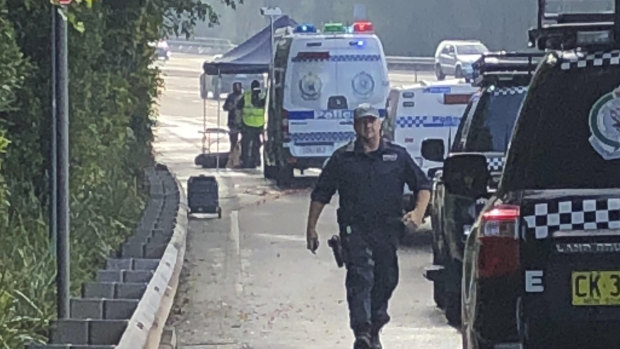 Police have discovered a body on Homebush Bay Drive in Homebush. 