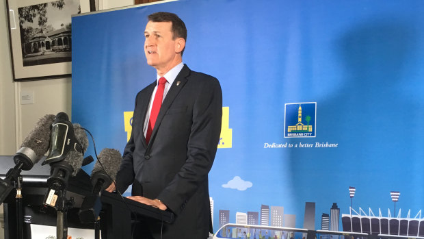 Brisbane lord mayor Graham Quirk delivers the 2018 Brisbane City Council budget.