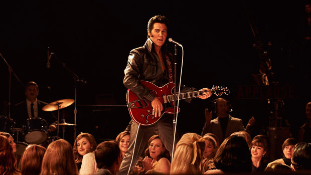 Austin Butler as Elvis Presley in Elvis.