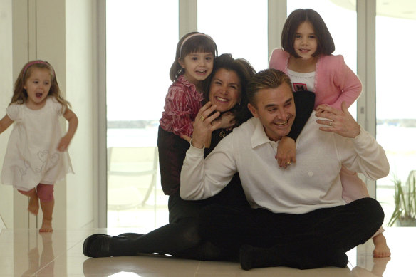 A 2003 photo of John Ilhan with Patricia and daughters (from left) Jaida, Hannah and Yasmin. Ilhan died in 2007 aged 42.