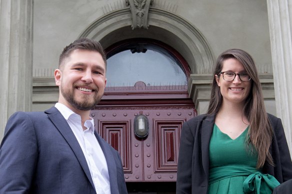 Greens councillors Sophie Wade (right) and Edward Crossland have been elected mayor and deputy mayor of Yarra City Council.