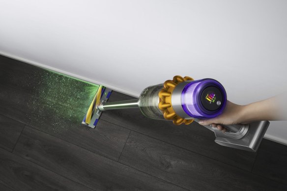 The Dyson V15 Detect has a laser to show you how dirty your floors are.