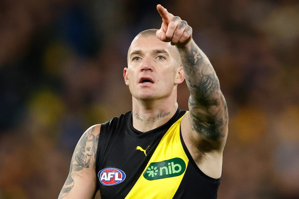 Dustin Martin at the MCG today.