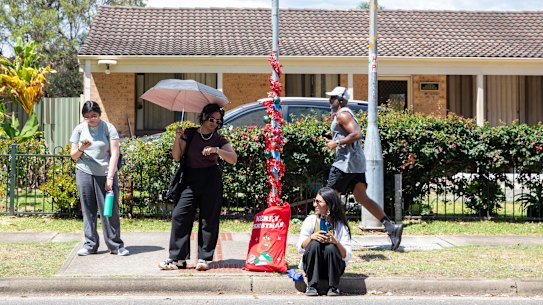 Sweltering Cities decorou um dos muitos pontos de ônibus desabrigados de Blacktown para enviar uma mensagem aos parlamentares locais.