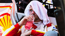 Brodie Kostecki receiving medical assistance after Saturday's race.