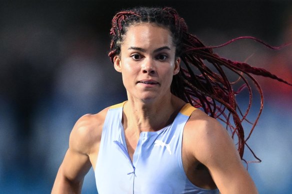 Torrie Lewis beat the world’s fastest woman in her 200m Diamond League debut in China.