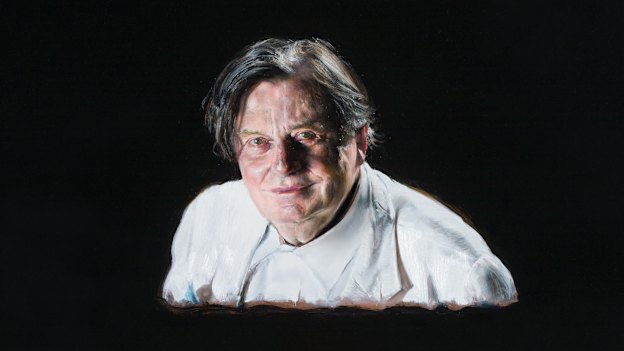 Louise Hearman’s winning 2016 portrait of Barry Humphries.