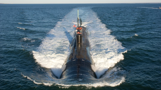 A US-made Virginia-class attack submarine.