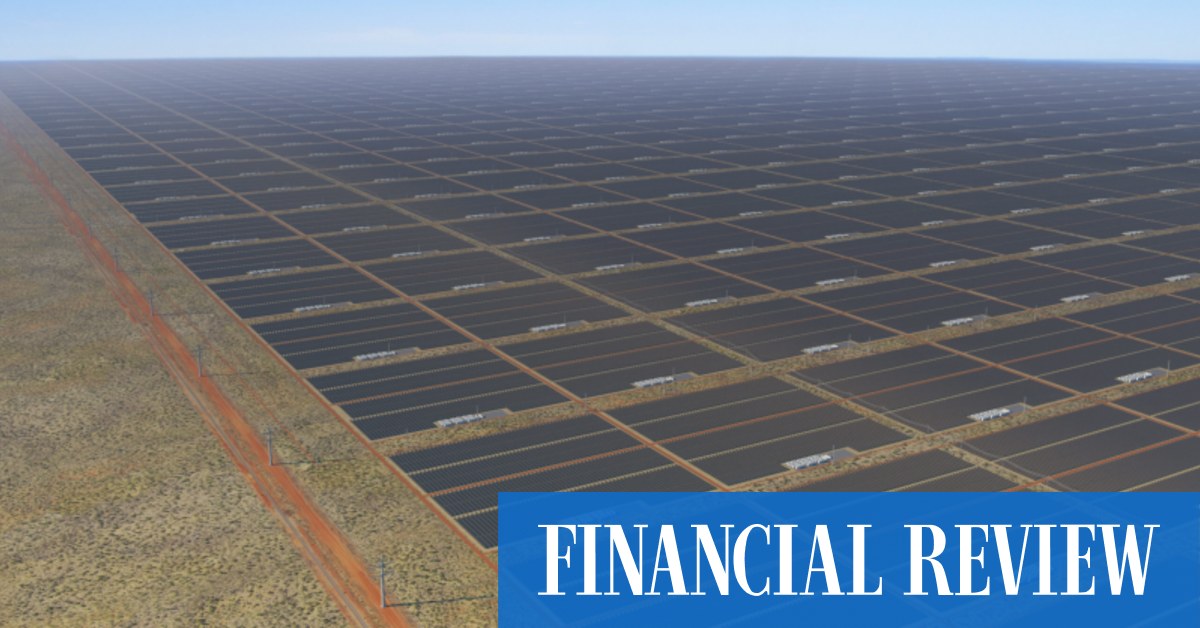 由 Mike Cannon-Brooks 和 Andrew Forest 支持的 Sun Cable Solar 已“准备好投资”澳大利亚基础设施