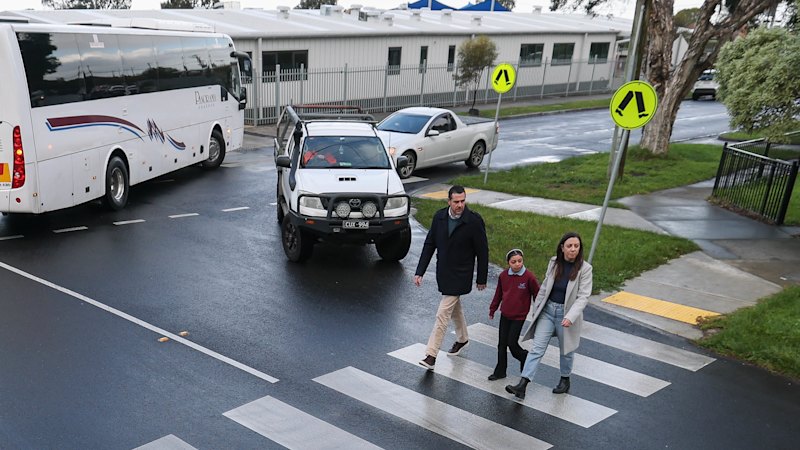 This intersection is so confusing a school principal directs the traffic himself