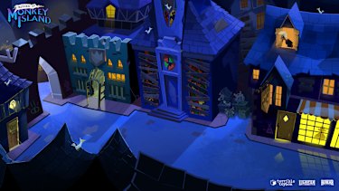 Return to Monkey Island’s High Street may now be rendered in a new art style and the teensy pixels of the 4K era, but it’s kept its distinct colour palette.